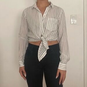 Striped Button-Down Shirt